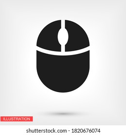 Computer mouse icon vector . Lorem Ipsum Flat Design 