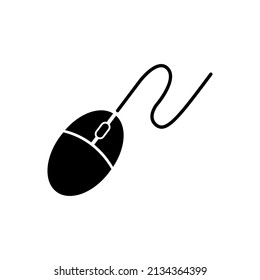 computer mouse icon vector. simple flat shape. used for various needs and objects