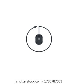 Computer mouse icon vector template design 