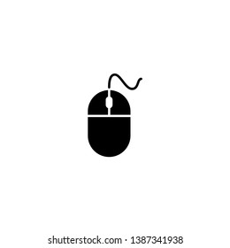 Computer mouse icon vector. Trendy flat design style on white background.