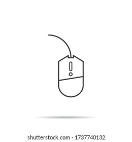 Computer mouse icon.Linear mouse symbol.Gaming mouse concept