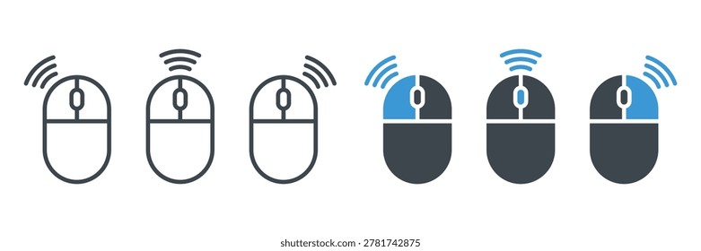Computer mouse icons. Mouse left, right click, and wheel scroll icon. Mouse click cursor icon set. Scroll function indicator symbol