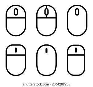 Computer Mouse Icons set. Click icons vector. Computer mouse vector icon. Pointer icon symbols isolated. Vector illustration