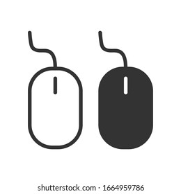Computer mouse icons set on blank background. Vector illustration.