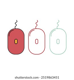 Computer Mouse Icons set on white background. Computer mouse vector icon