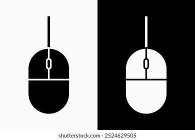 Computer Mouse Icons: vector illustration of computer mouse icons with black and white background