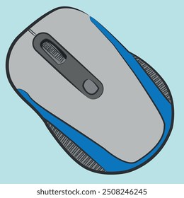 mouse do computador, ilustração do mouse do computador. dispositivos adicionais.
