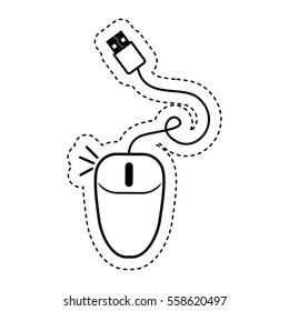 computer mouse isolated icon vector illustration design