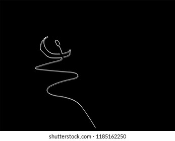 Computer mouse isolated line drawing, vector illustration design. Technology collection.