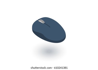 computer mouse isometric flat icon. 3d vector colorful illustration. Pictogram isolated on white background