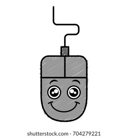 computer mouse kawaii character