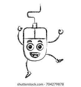 computer mouse kawaii character
