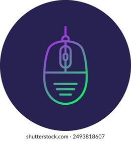 Computer Mouse Line Gradient Icon Design