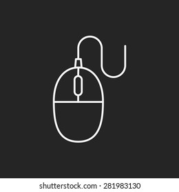 computer mouse line icon