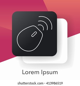 computer mouse line icon