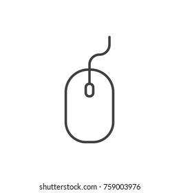 Computer Mouse Line Icon.