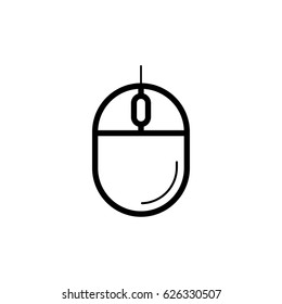 Computer mouse line icon illustration isolated vector sign symbol
