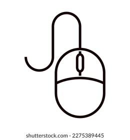 estilo de icono de línea del mouse del equipo