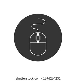 Computer mouse line icon in trendy flat style isolated on white background, for your web site design, app, logo, UI. Vector illustration