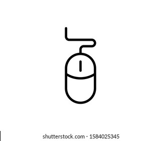 Computer mouse line icon. Vector symbol in trendy flat style on white background. Web sing for design.