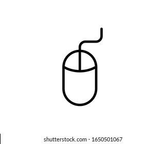 Computer mouse line icon. Vector symbol in trendy flat style on white background. Web sing for design.
