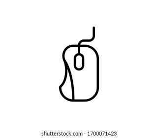 Computer mouse line icon. Vector symbol in trendy flat style on white background. Web sing for design.