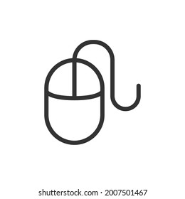 Computer mouse line icon. Web symbol for web and apps. Sign design in outline style. Computer mouse stroke object.