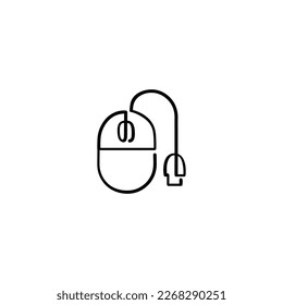Computer Mouse Line Style Icon Design