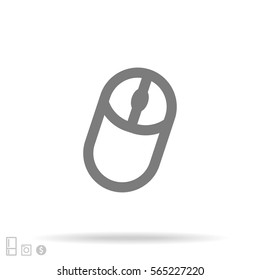 Computer mouse . line vector icon