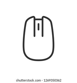 Computer mouse. linear icon. Line with editable stroke