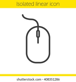 Computer Mouse Linear Icon. Thin Line Illustration. Contour Symbol. Vector Isolated Outline Drawing