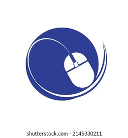 Computer mouse logo design. Fast Cursor logo designs concept.
