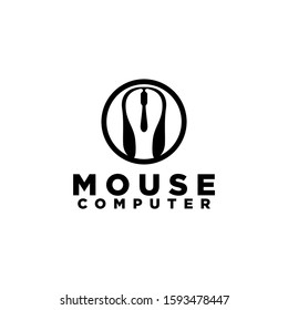Computer Mouse Logo Design Vector Template