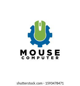 Computer Mouse Logo Design Vector Template