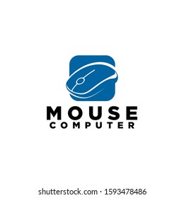 Computer Mouse Logo Design Vector Template