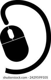 computer mouse logo design vector file