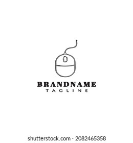 computer mouse logo icon design template cartoon modern vector illustration