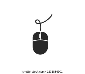 Computer mouse logo vector template
