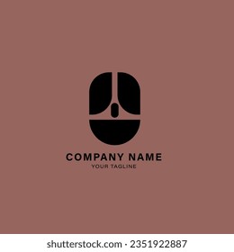 Computer mouse logo vector template