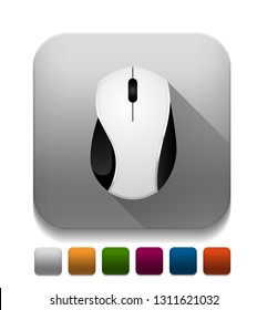 Computer Mouse With long shadow over app button