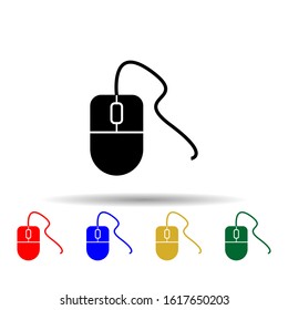 computer mouse multi color style icon. Simple glyph, flat vector of web icons for ui and ux, website or mobile application