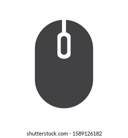 Computer mouse object or icon symbol. Vector mouse icon isolated on white background. Modern computer mouse