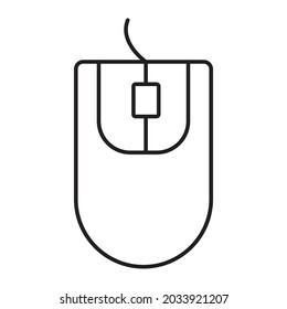 Computer Mouse Outline Bold Vector Icon Stock Vector (Royalty Free ...