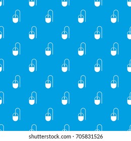 Computer mouse pattern repeat seamless in blue color for any design. Vector geometric illustration