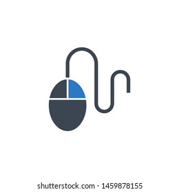 Computer Mouse related vector glyph icon. Isolated on white background. Vector illustration.