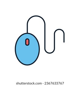 Computer Mouse related vector icon. Isolated on white background. Vector illustration