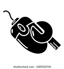Computer mouse repair icon. Simple illustration of computer mouse repair vector icon for web.