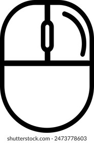 Computer mouse right click  icon. Replaceable vector design.