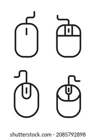 computer mouse set icon. high quality icons suitable for graphic assets for electronics, internet, web design, apps, drawing and coloring books, print media, etc. EPS 10 vector line icon