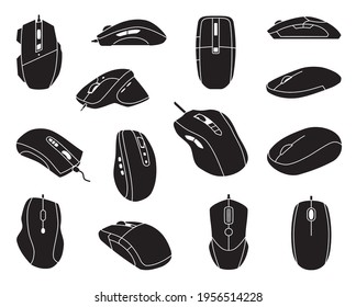Computer mouse set. Vector illustration